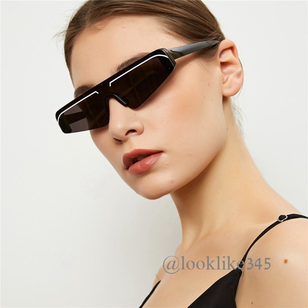 Black Fashion Retro Vintage Blue Sunglasses